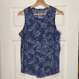 Title Nine Blue Floral Tank Top